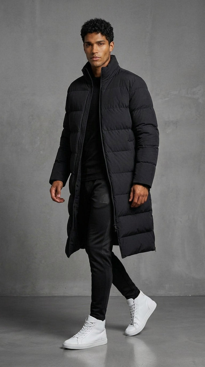 Clubline Long Bench Coat - Black