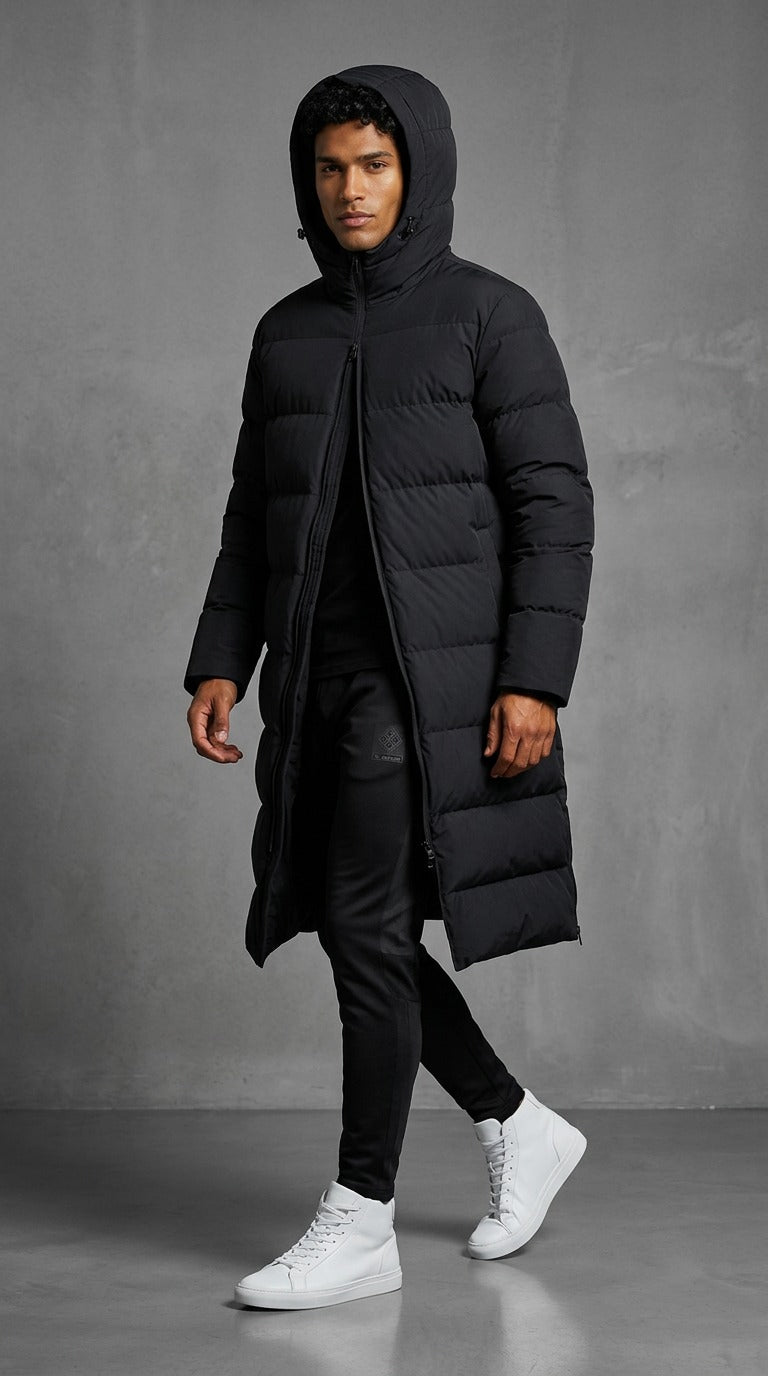 Clubline Long Bench Coat - Black