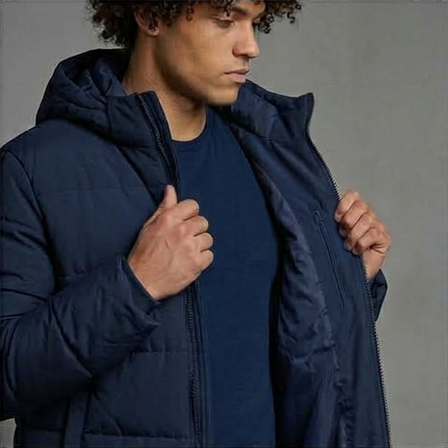 Clubline Long Bench Coat - Navy