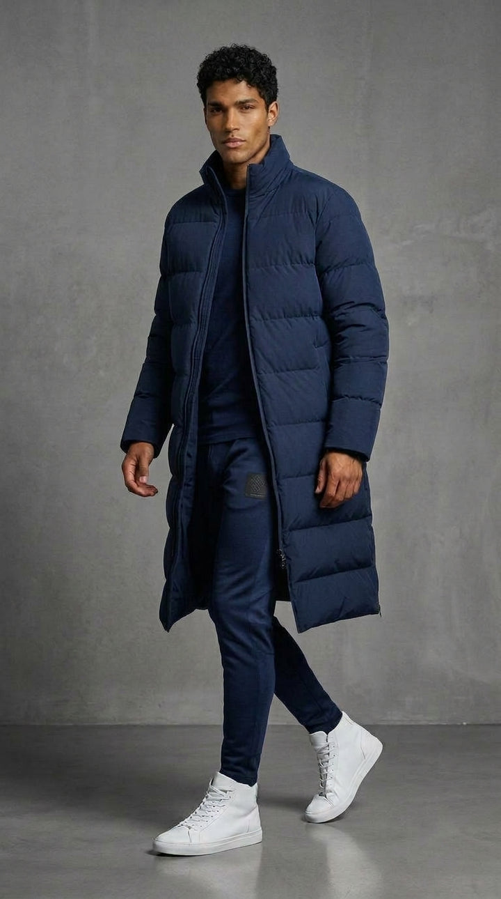 Clubline Long Bench Coat - Navy