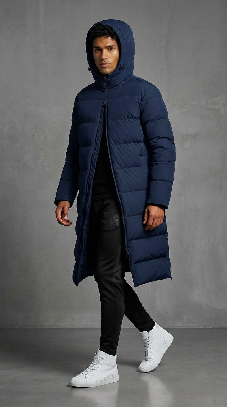 Clubline Long Bench Coat - Navy