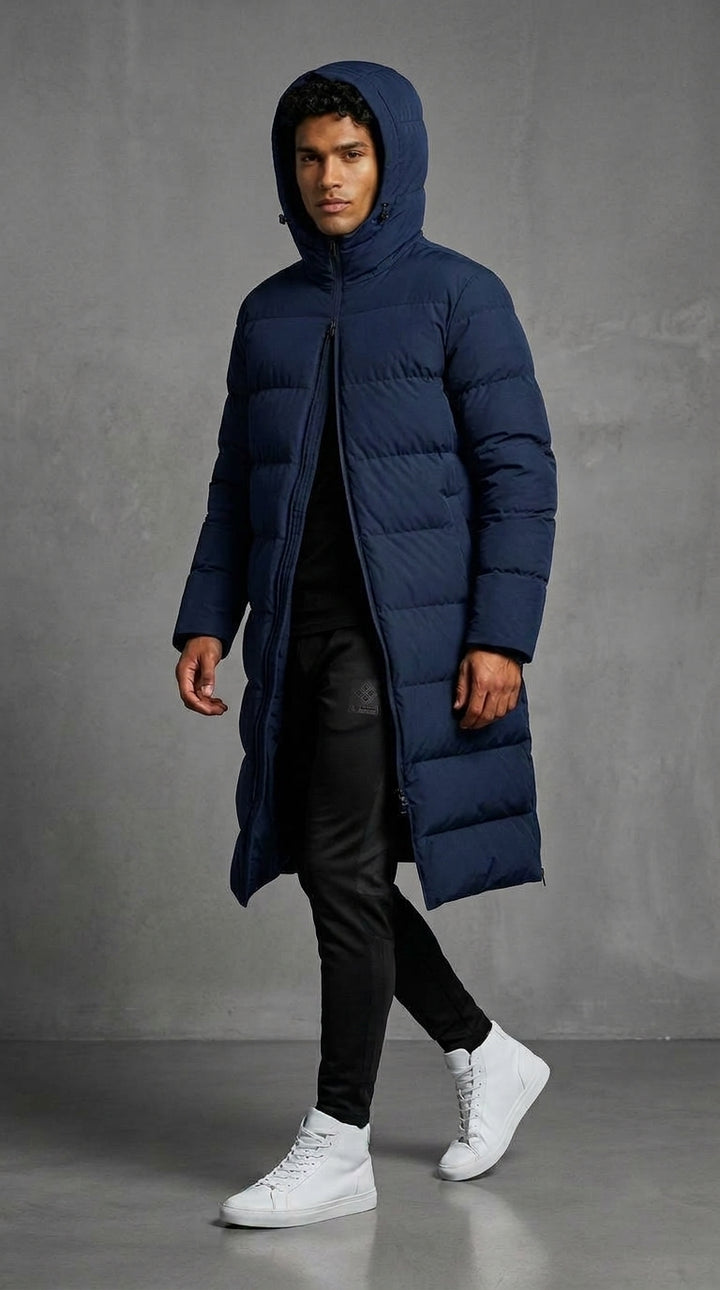 Clubline Long Bench Coat - Navy
