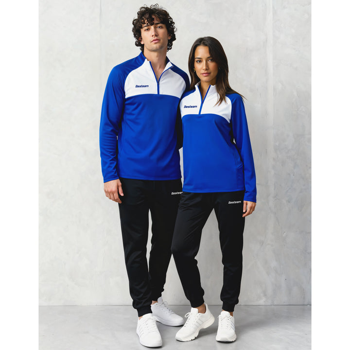 Clasico Qtr Zip Tracksuit Set - Royal Blue/White