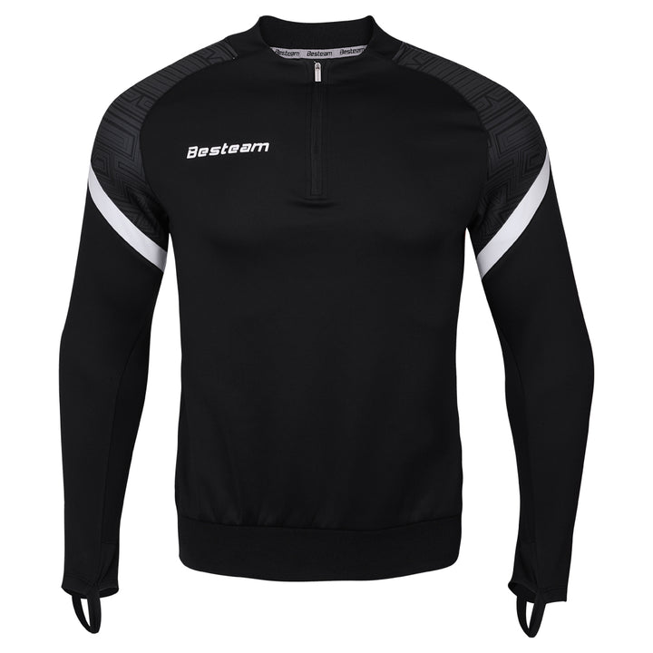 ROMA QTR ZIP TRAINING TOP - BLACK