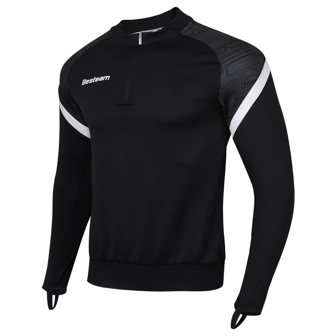 ROMA QTR ZIP TRAINING TOP - BLACK